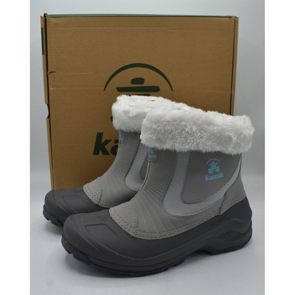 Kamik‎ Womens Size 7 Iceland Zip Light Grey Winter Boots Shoes